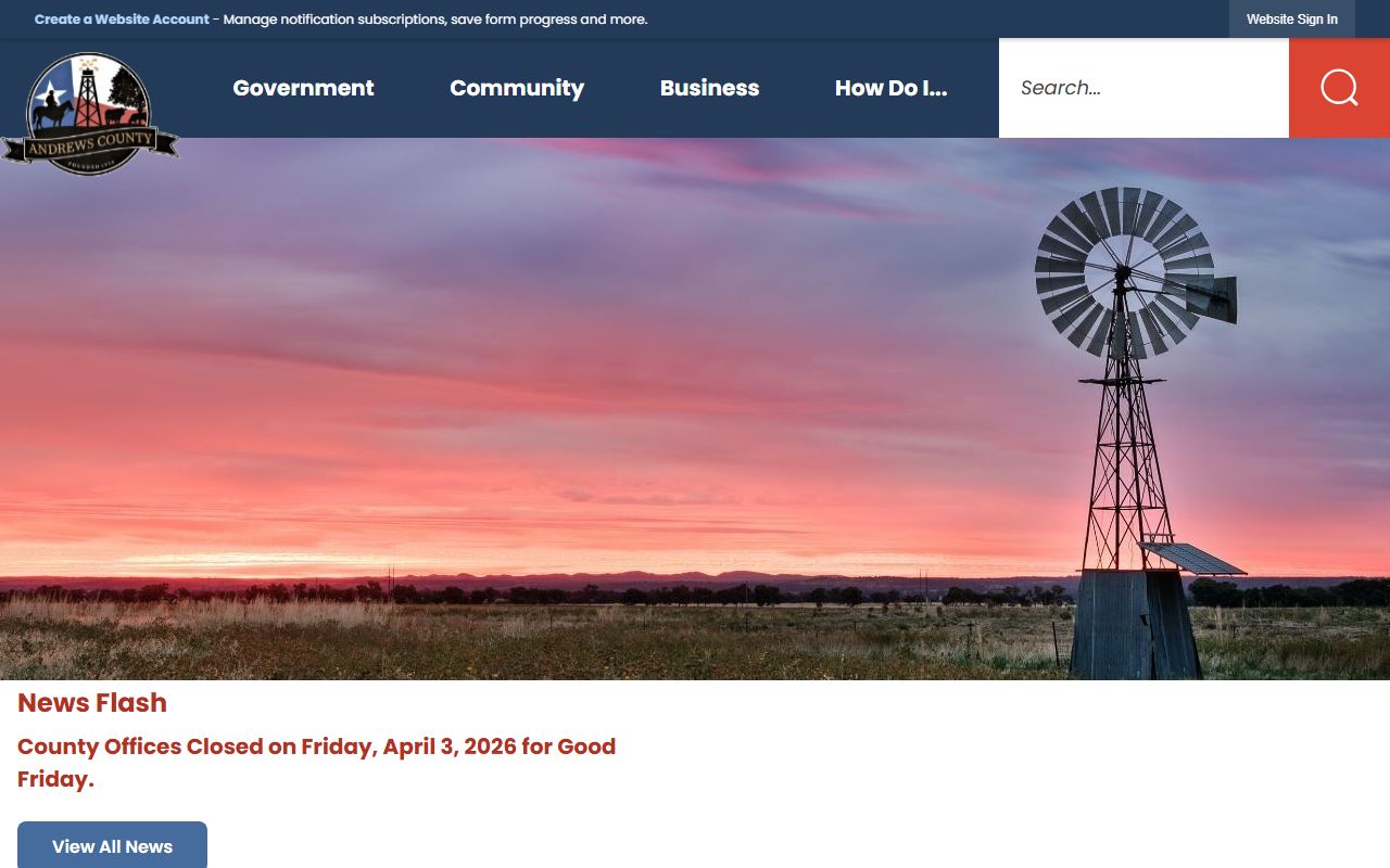 Andrews County civil court records county clerk website