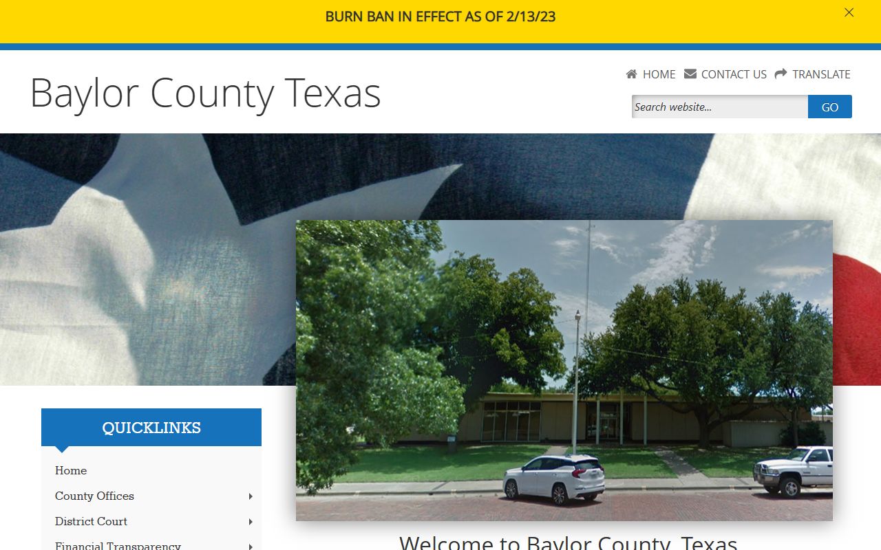 Baylor County civil court records county clerk website