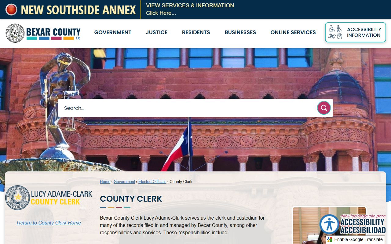 Bexar County civil court records county clerk website