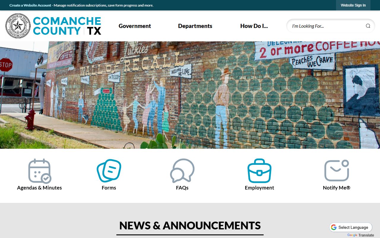 Comanche County civil court records County Clerk website