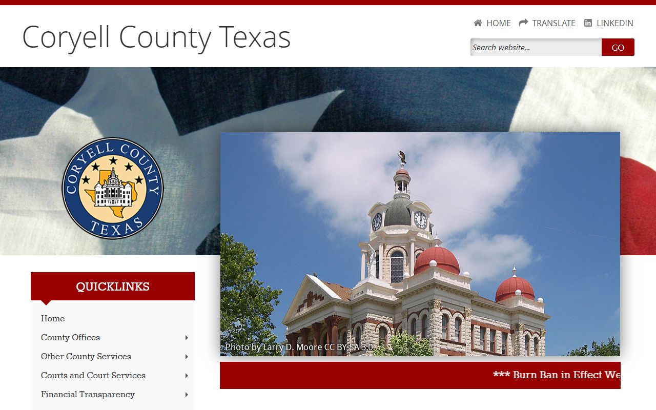 Coryell County civil court records clerk website