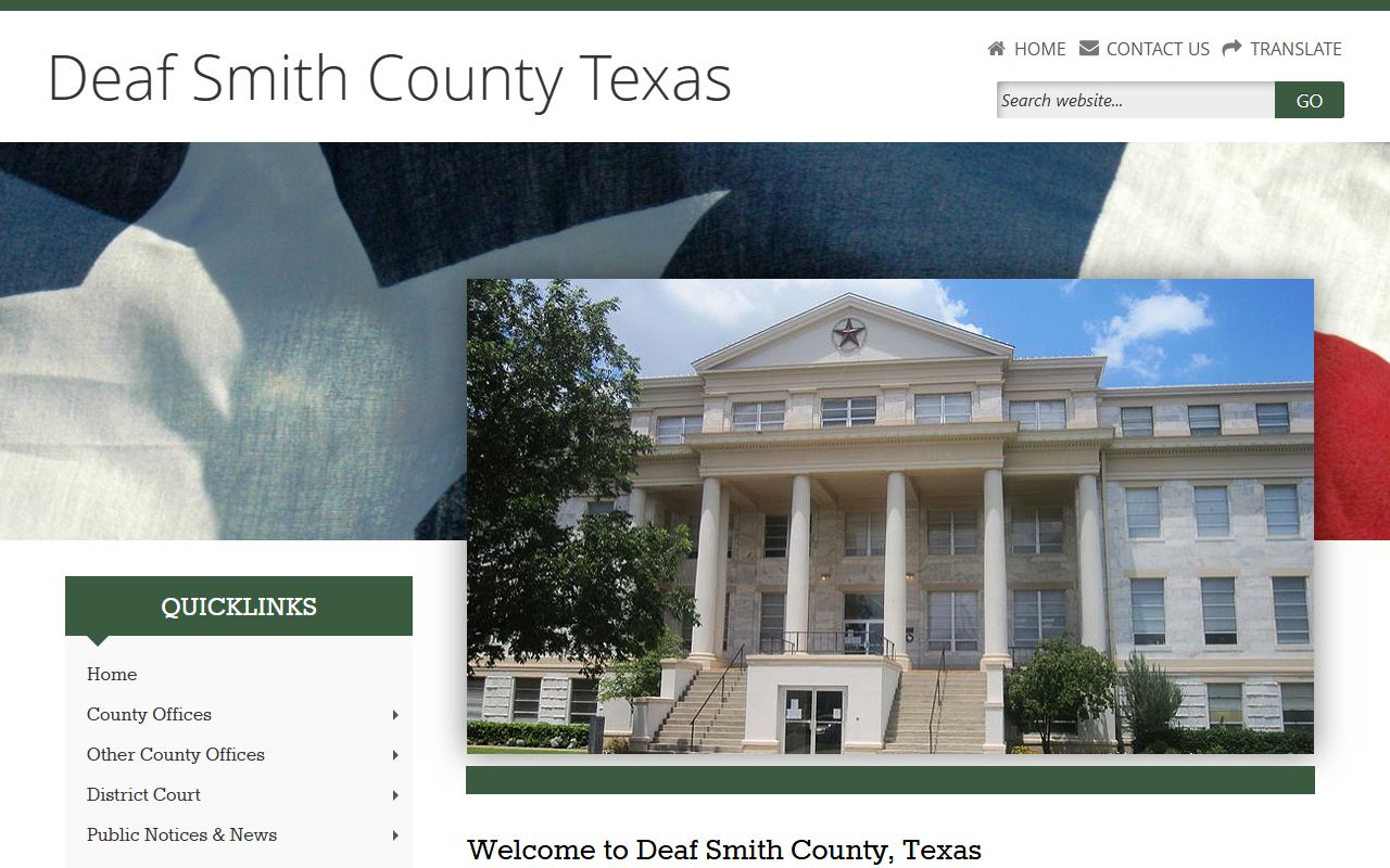 Deaf Smith County civil court records clerk office website