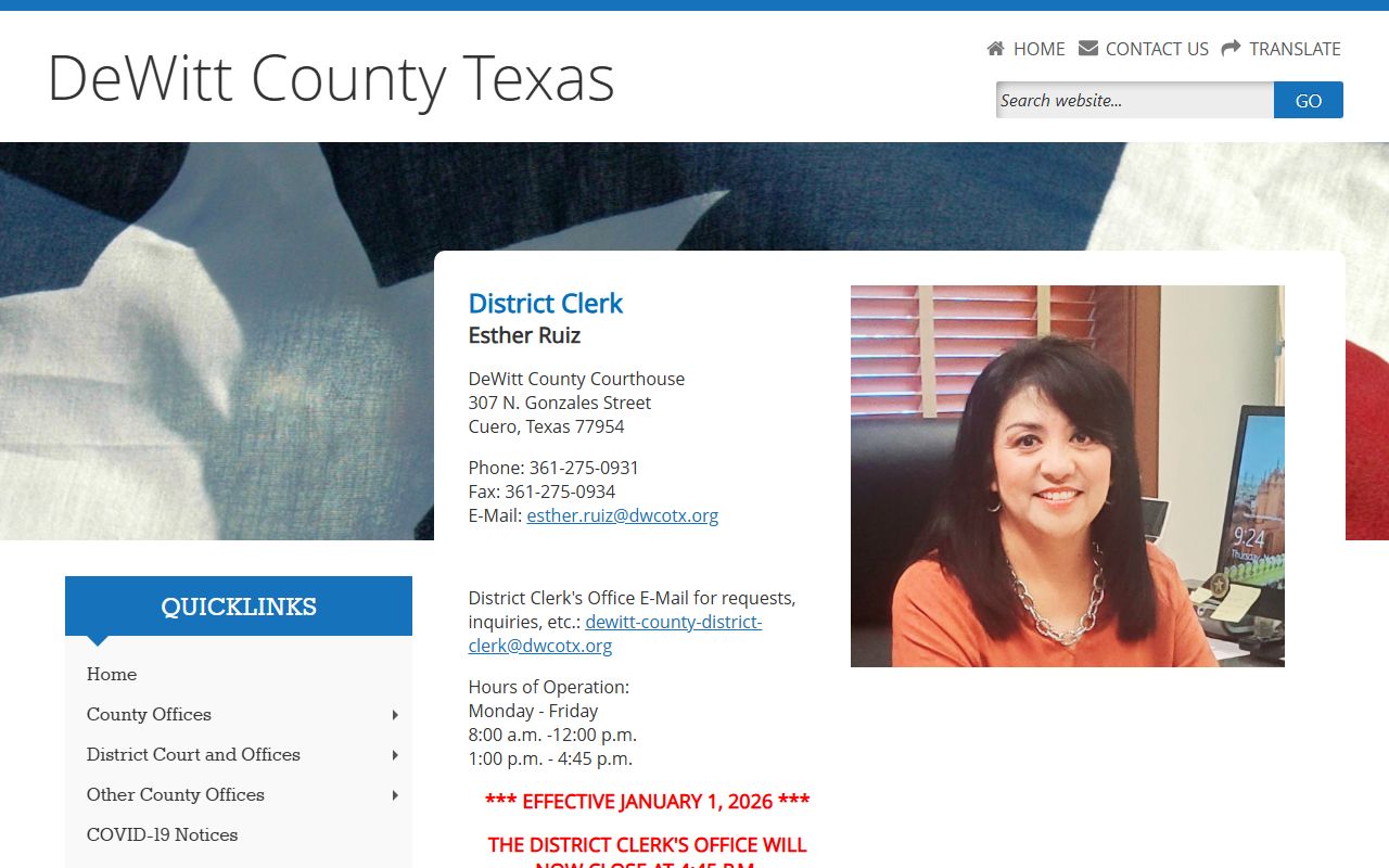 DeWitt County civil court records TexasFile search portal