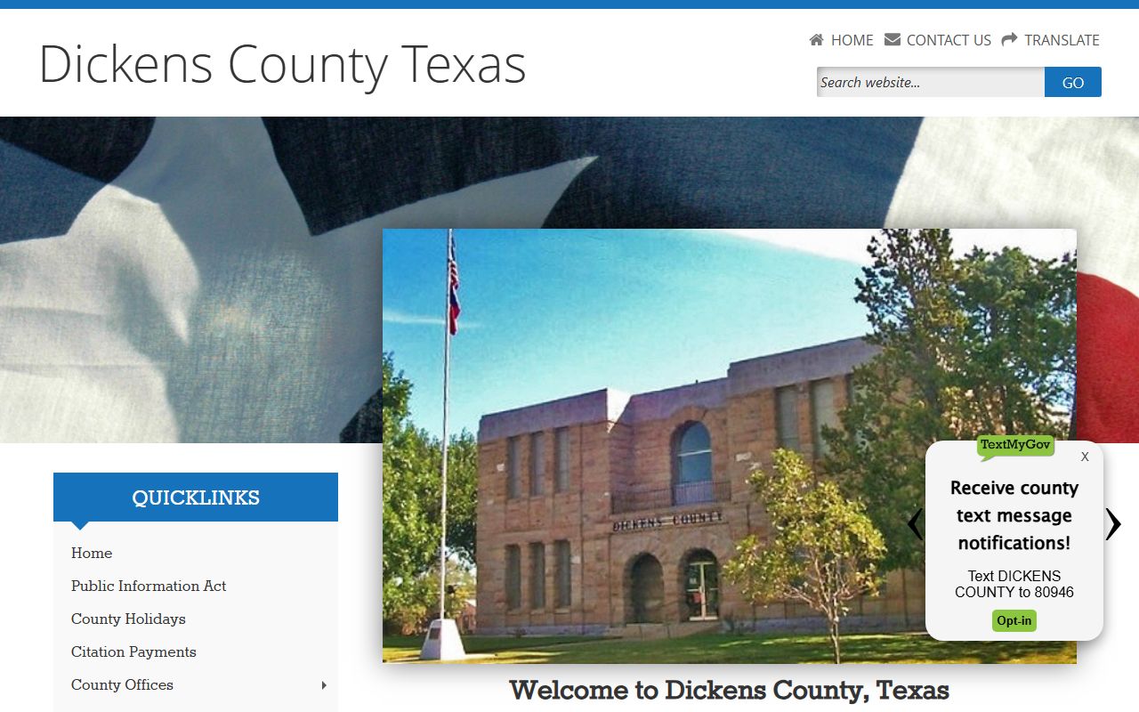 Dickens County civil court records clerk office website