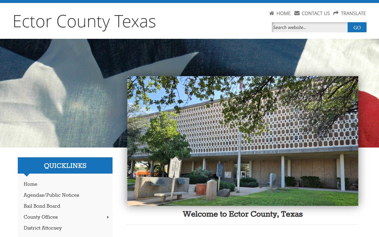 Ector County civil court records County Clerk website