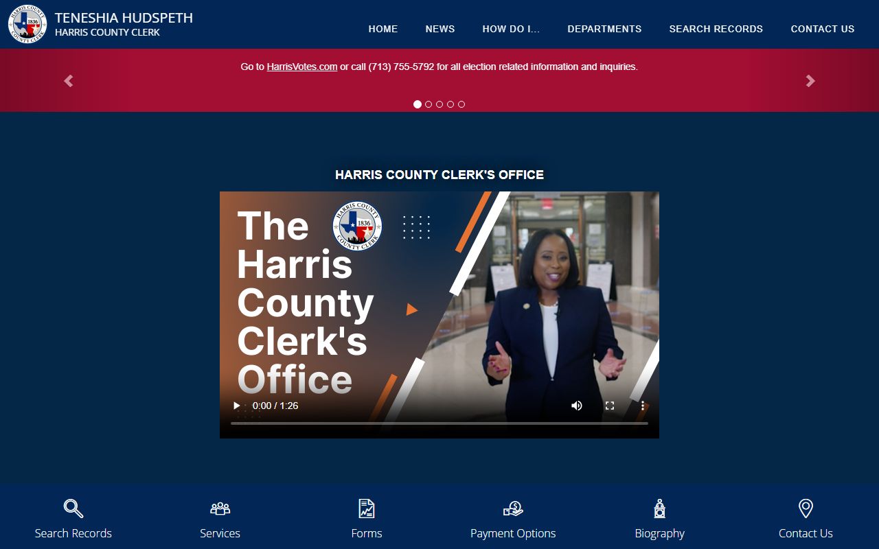 Harris County Clerk civil court records portal