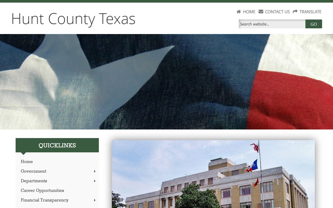 Hunt County civil court records - county website