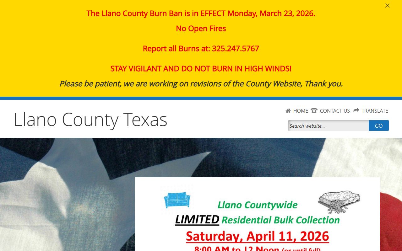Llano County civil court records website