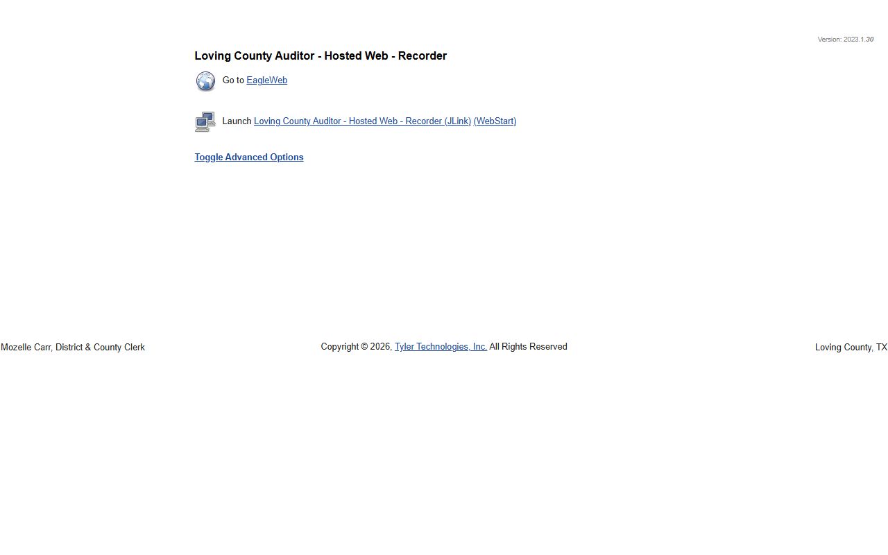 Loving County civil court records