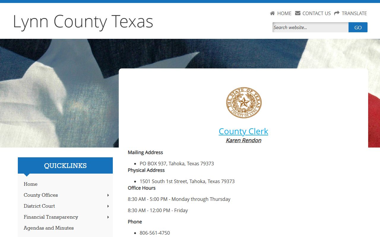 Lynn County civil court records