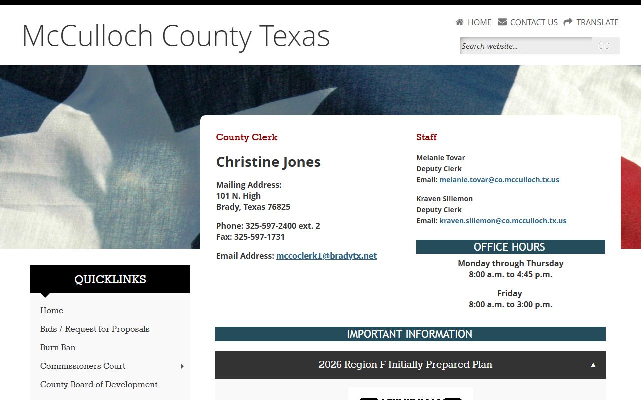 McCulloch County civil court records