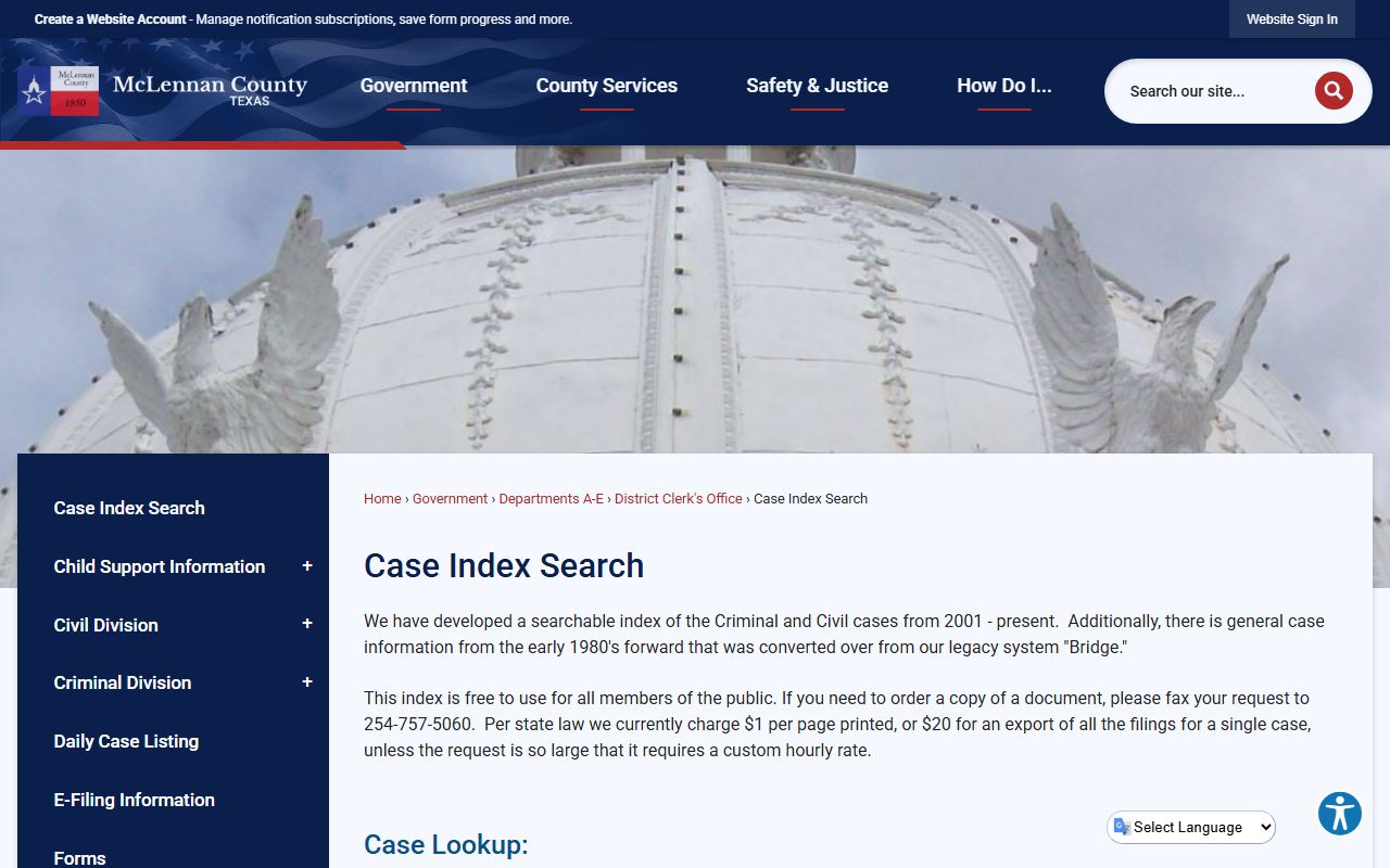 McLennan County civil court records