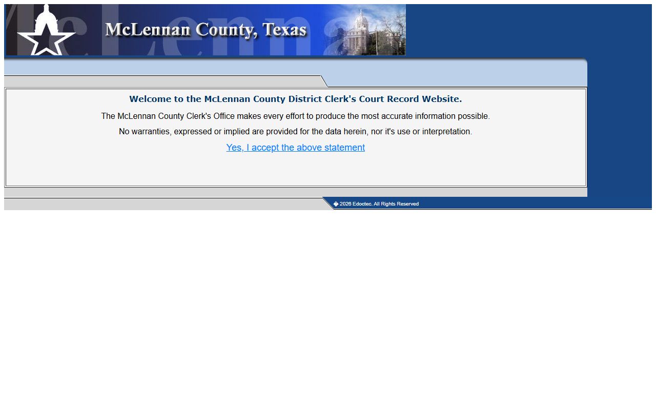 McLennan County District Clerk e-records