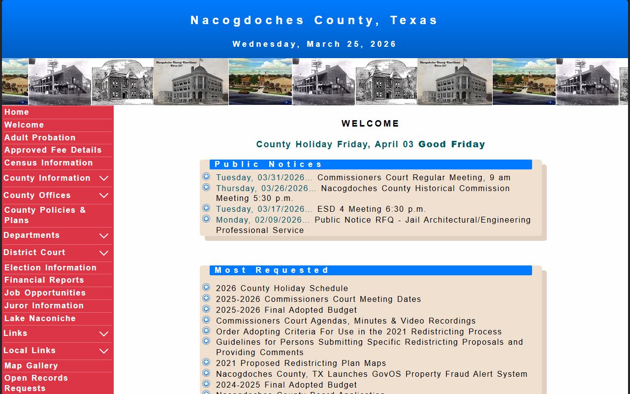 Nacogdoches County courthouse records