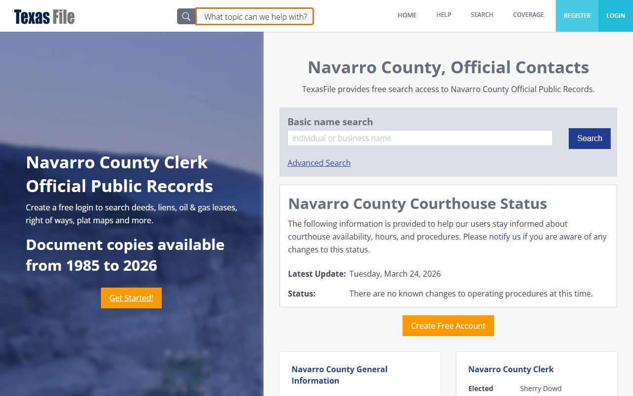 Navarro County court records portal