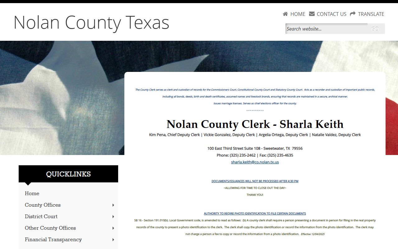 Nolan County civil court records