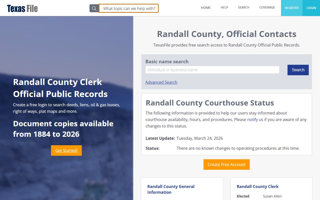 Randall County court records portal