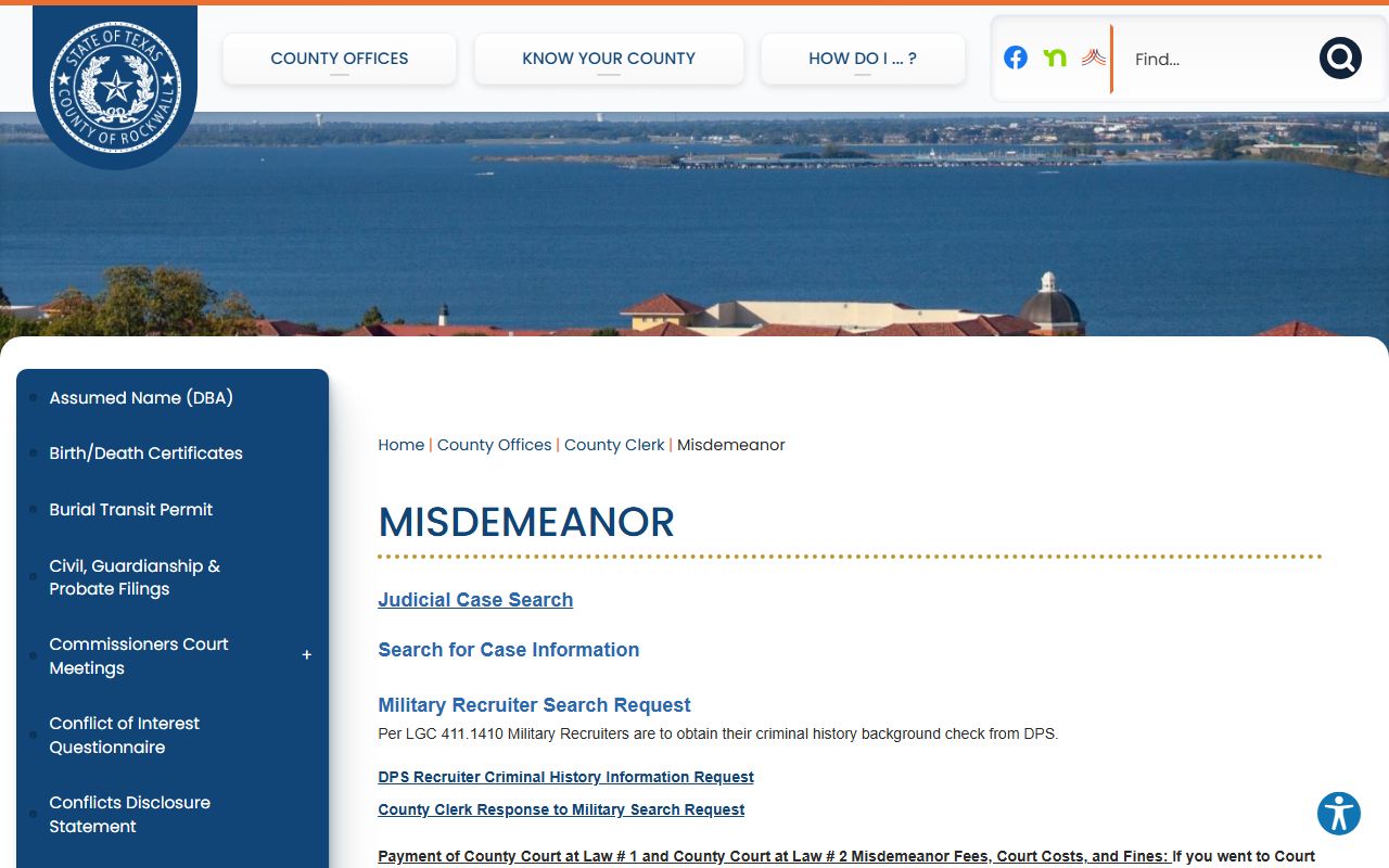 Rockwall County civil court records county clerk