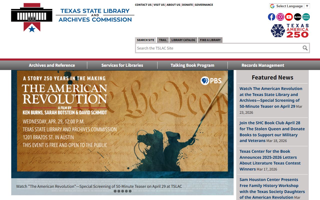 Texas State Law Library court records archive
